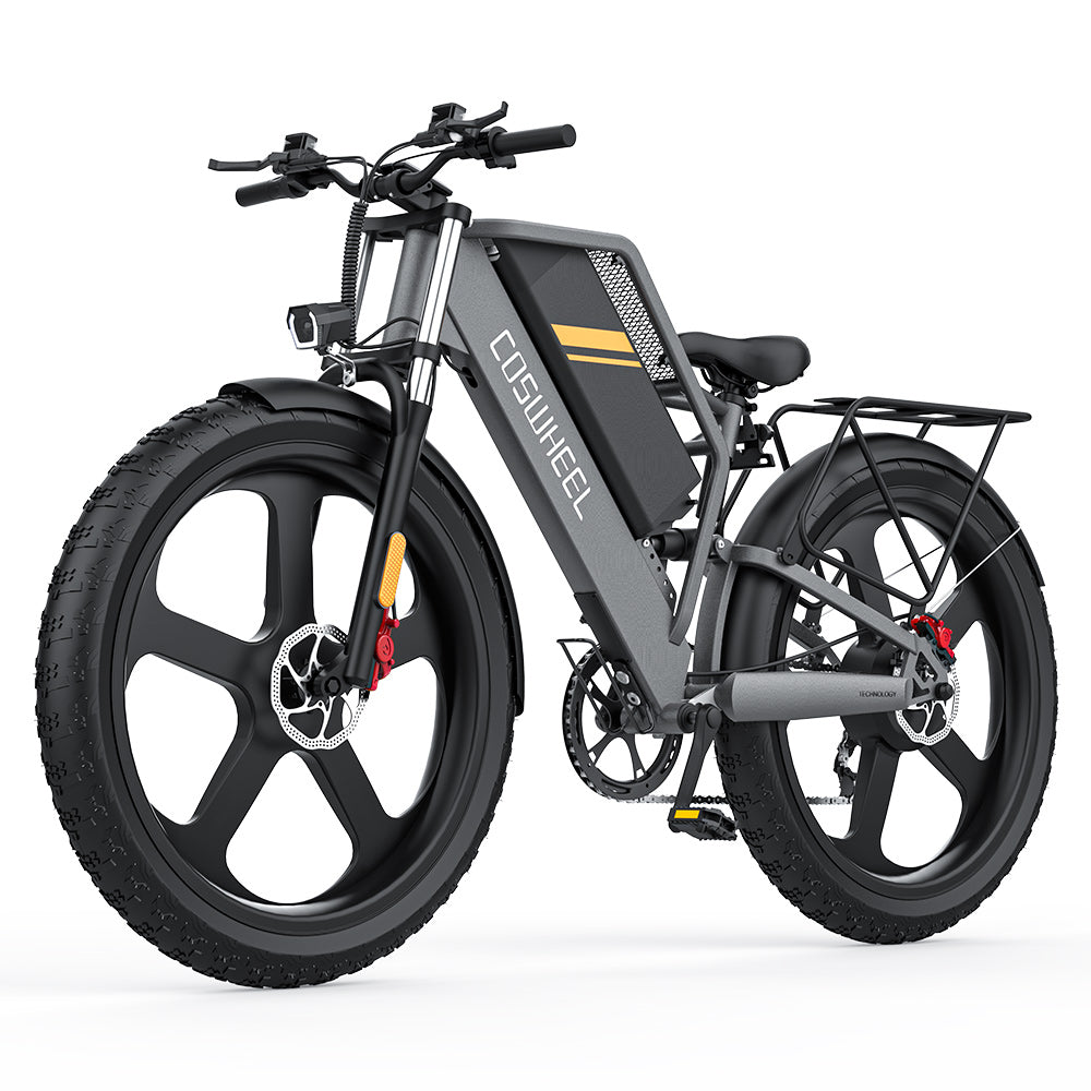 COSWHEEL 2025 Newly Designed Pro  2000W motor(Peak) Full Suspension 26 Inch Fat Tyre Electric Bike e-bike